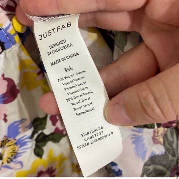 NWOT JustFab Crochet Trim Retro Floral Maxi Dress - Picture 6 of 7